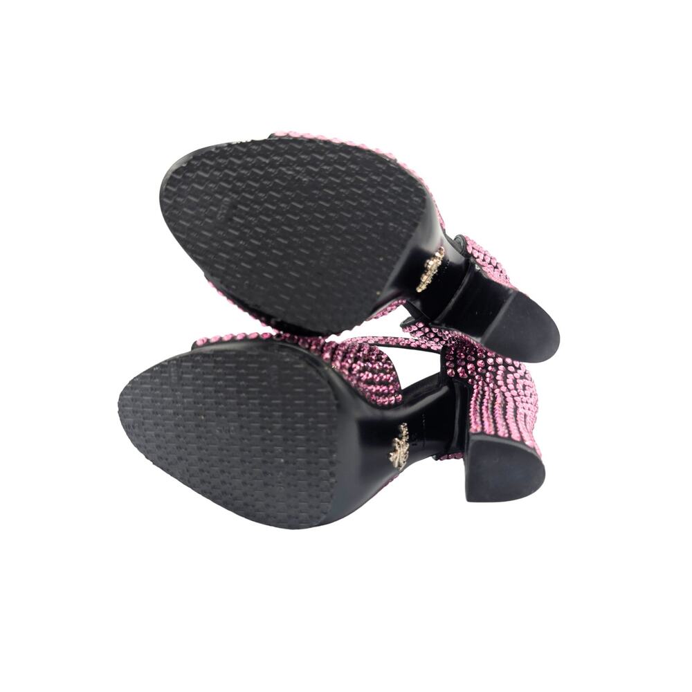 Prada Pink Swarovski Crystal Block Heels Fall 2019 Size 37 - Picture 8 of 9